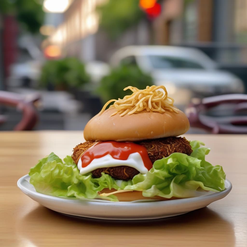 Burger aux nouilles / Noodle Burger