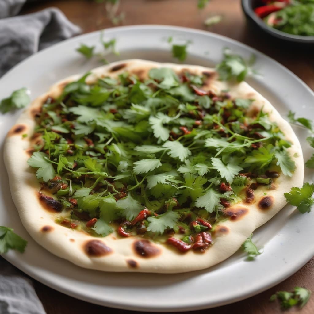 Naan au piment / Chilli Naan